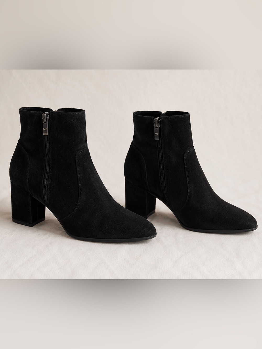 Mark Fisher Black Suede Ankle Boots – Size 8.5